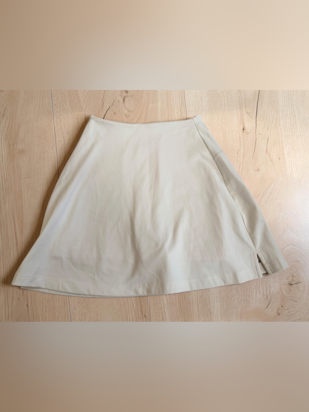 girlfriend collective Cream A-Line Skort with Side Slit
